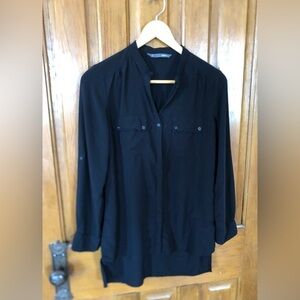 Smart Set Black Button-Up Blouse